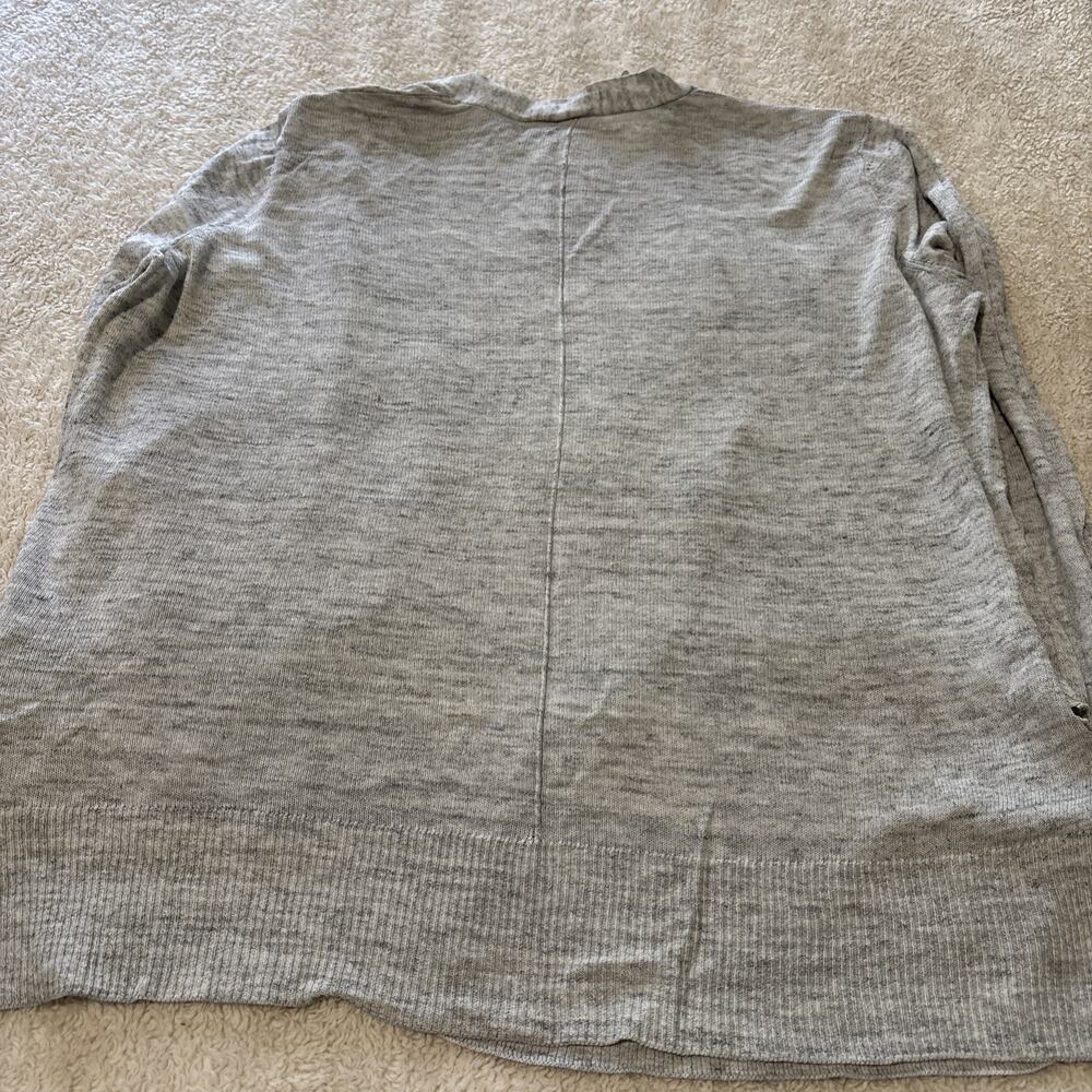 Gap XL Gray Speckled Cardigan Lightweight Long Sleeve Open Front - Picture 6 of 11
